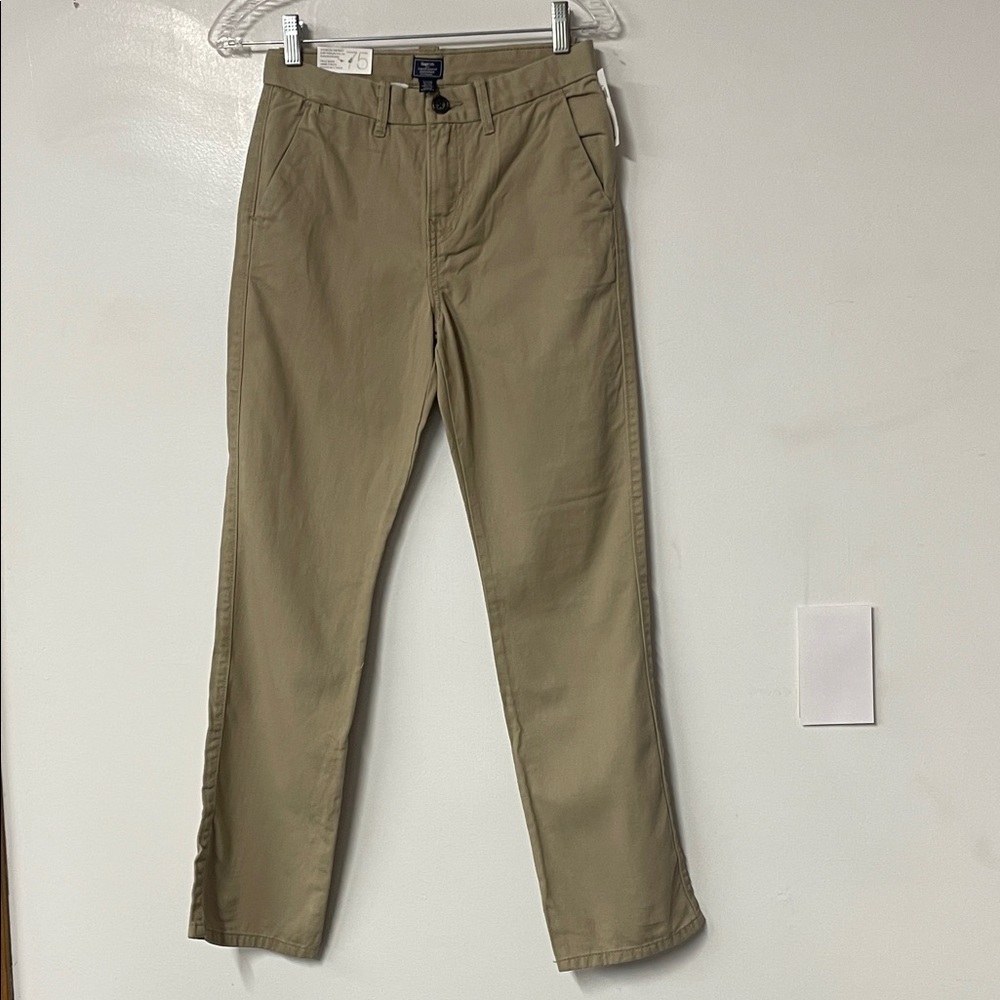 Gap Kids Slim Straight Fit Tan Pants size 14 regular Tan Pants